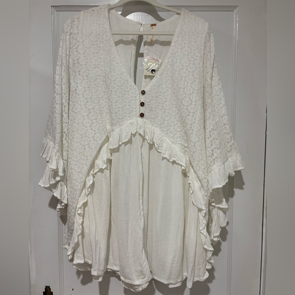 NWT Free People As You Are Ivory & Lace Romper